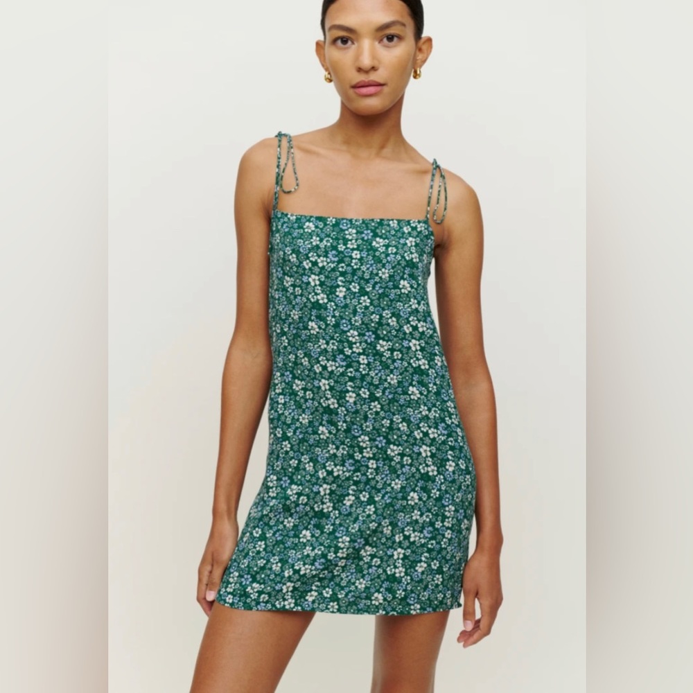 Reformation Agean dress in saskia print size 10